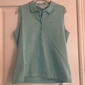 Lacoste Green Sleeveless Polo Shirt